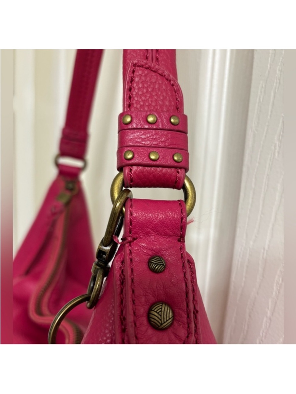 The Sak sequoia Hobo  in Magenta Leather Shoulder Hobo - Picture 8 of 9